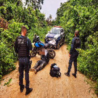 Moto roubada no início do mês é recuperada pela polícia durante fuga de