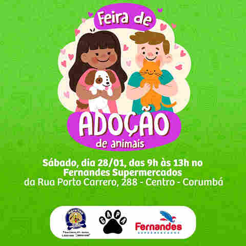 GAPA realiza feira de ado&ccedil;&atilde;o neste s&aacute;bado no Fernandes Supermercado