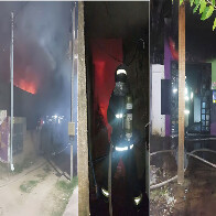 Curto circuito na fia&ccedil;&atilde;o el&eacute;trica pode ter sido o causador de inc&ecirc;ndio em resid&ecirc;ncia na Rua Joaquim Murtinho