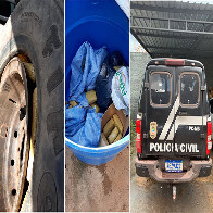 Pol&iacute;cia Civil apreende 227 kg de drogas escondidas em pneus e caixa d&rsquo;&aacute;gua no Guat&oacute;s