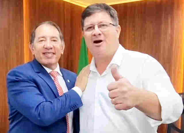 Bira viabiliza com presidente da Alems emenda para parque infantil com brinquedos especiais para APAE 