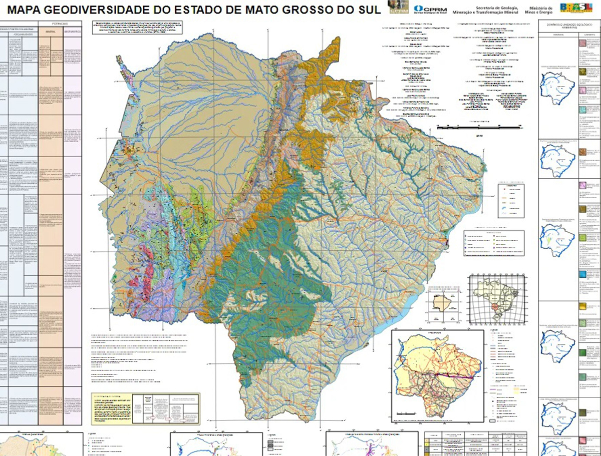 Serviço Geológico do Brasil divulga mapas com dados sobre água e minérios de MS