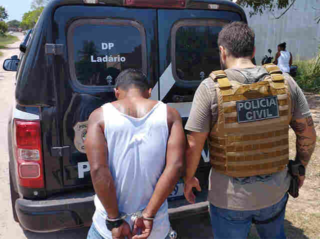 Pol&iacute;cia Civil prende autor de tentativa de homic&iacute;dio em Lad&aacute;rio, ap&oacute;s v&iacute;tima ter amea&ccedil;ado sua m&atilde;e
