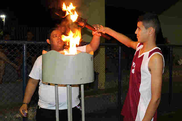 Cerim&ocirc;nia de abertura dos Jogos da REME em Lad&aacute;rio ocorreu na noite desta sexta-feira 