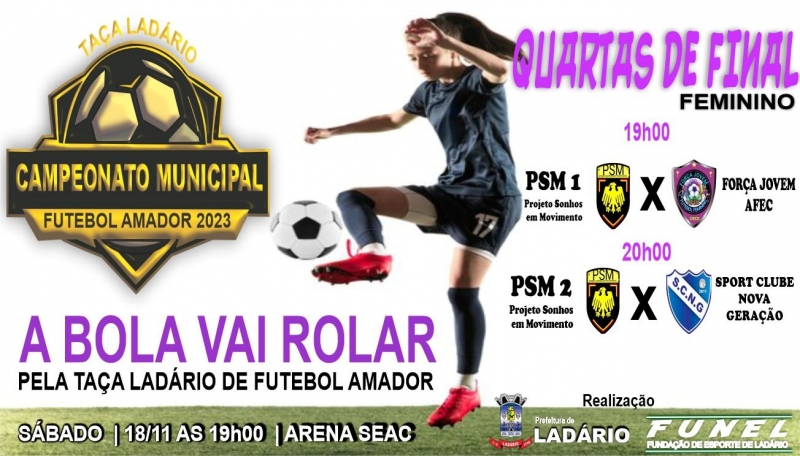 Sábado tem quartas de final da Taça Ladário na Arena Seac
