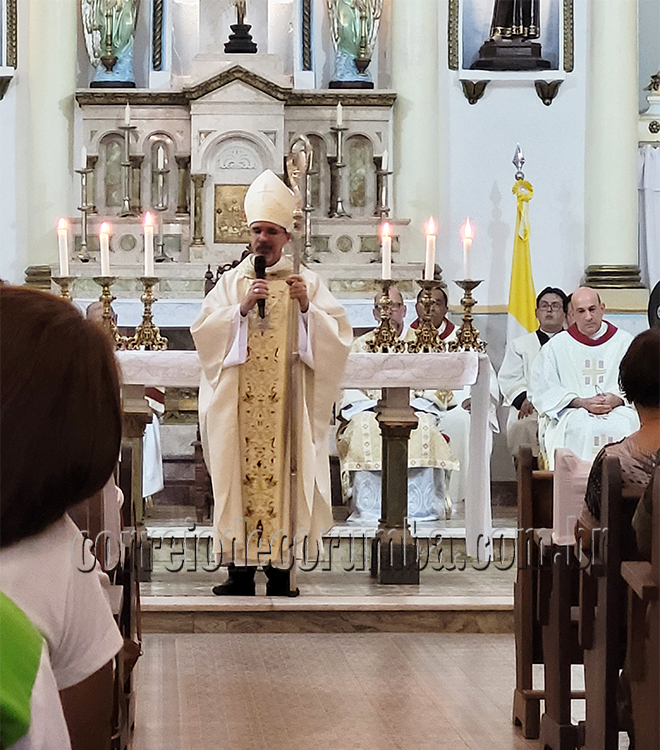 Missa de A&ccedil;&atilde;o de Gra&ccedil;as pelo Pastoreio marcou a despedida de Dom Jo&atilde;o Bergamasco em Corumb&aacute;