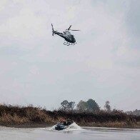 PMA e Grupo de Patrulhamento A&eacute;reo utilizam helic&oacute;ptero para resgatar animais feridos no Pantanal