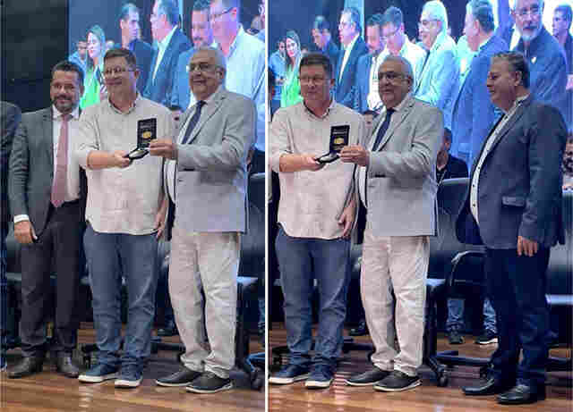Presidente da C&acirc;mara &eacute; homenageado durante Semin&aacute;rio Estadual de Vereadores e Servidores