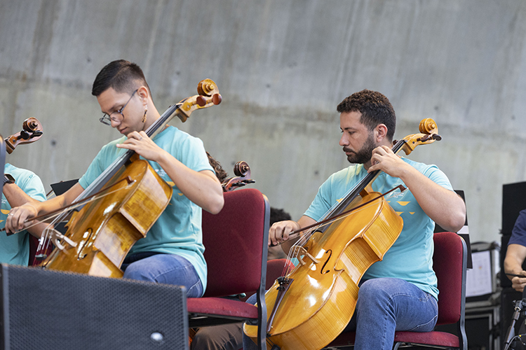 M&uacute;sicos do Moinho Cultural participam do &uacute;ltimo interc&acirc;mbio com OSB em 2023