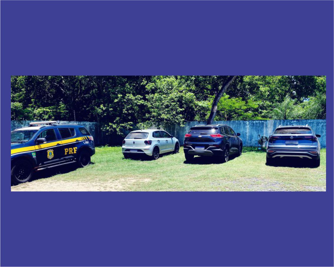 PRF intercepta comboio de veículos locados que seguiam para a Bolívia