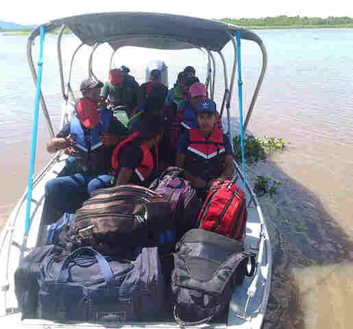 Ribeirinhos e guat&oacute;s fazem viagem de 5 horas para realizarem curso de piloteiro no Pantanal
