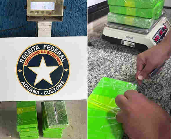Receita Federal apreende 11 kg de droga na fronteira de Corumb&aacute; avaliada em mais de 1 milh&atilde;o e 300 mil reais