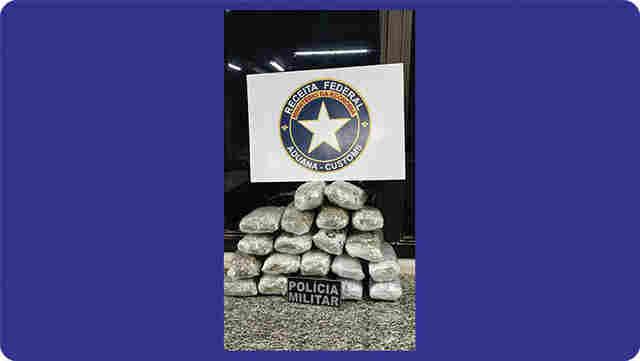 Receita Federal em Corumb&aacute; apreende 10,57 kg de droga no Posto de Fronteira Esdras