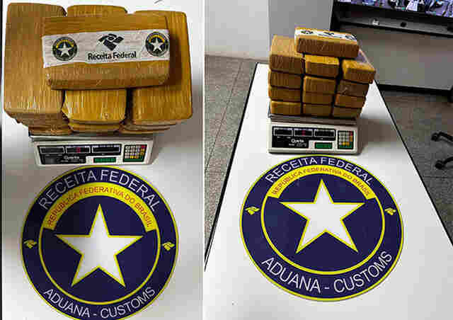 Receita Federal apreende casal de bolivianos tentando entrar em Corumb&aacute; com 13,7 kg de pasta base  
