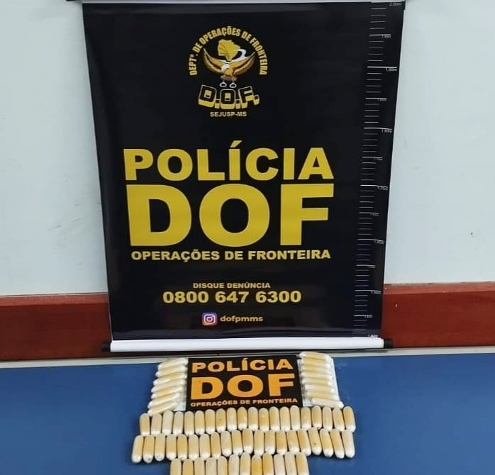 Boliviano que seguia com pasta-base de cocaína para São Paulo é preso pelo DOF em Miranda