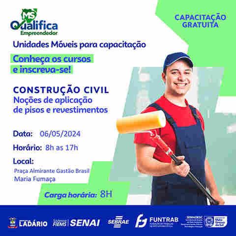 Programa Cidade Empreendedora traz cursos gratuitos para popula&ccedil;&atilde;o de Lad&aacute;rio