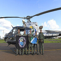 Helic&oacute;ptero de MS parte para socorrer as v&iacute;timas das enchentes no Rio Grande do Sul