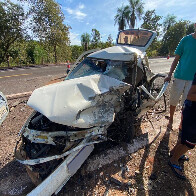 Acidente entre ve&iacute;culos na BR-262 deixa dois mortos pr&oacute;ximo ao trevo do distrito de Palmeiras