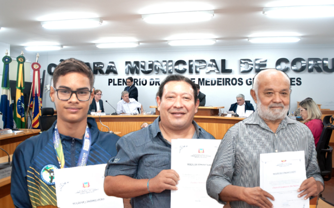 Atleta, empres&aacute;rio e servidor p&uacute;blico s&atilde;o homenageados pela C&acirc;mara de Corumb&aacute;