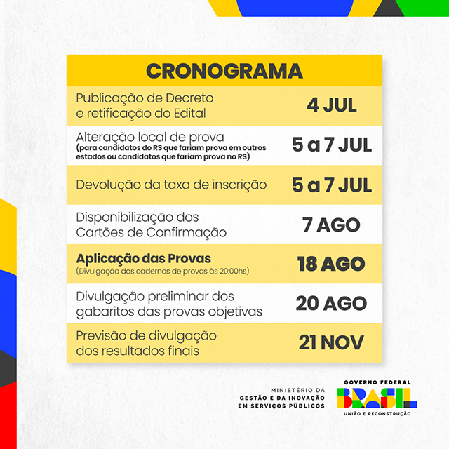 Resultado do Concurso Unificado ser&aacute; divulgado em 21 de novembro
