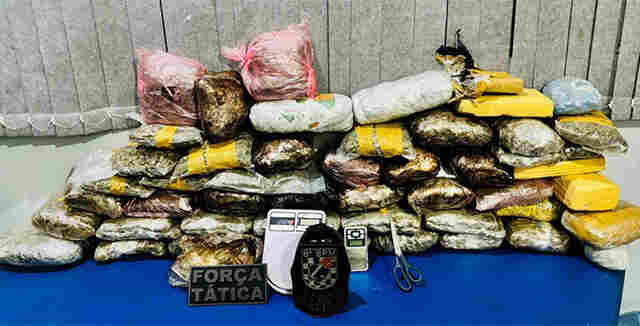 PM apreende mais de 33 kg de subst&acirc;ncia an&aacute;loga &agrave; maconha em Corumb&aacute;