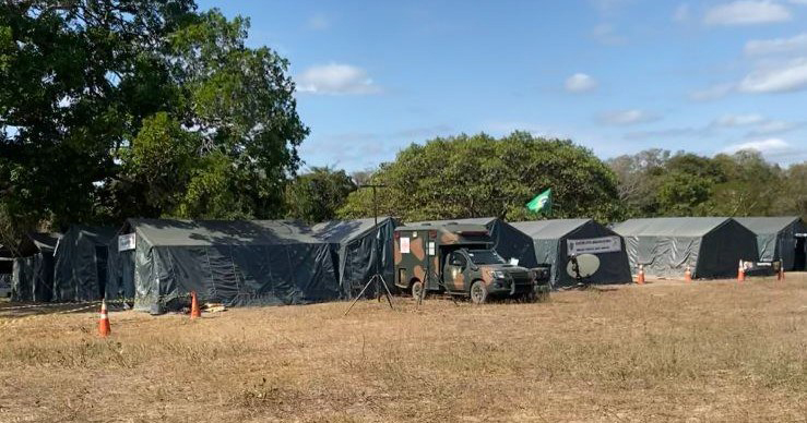 For&ccedil;as Armadas potencializam as a&ccedil;&otilde;es de combate ao fogo no Pantanal e montam base avan&ccedil;ada para acolher 100 brigadistas