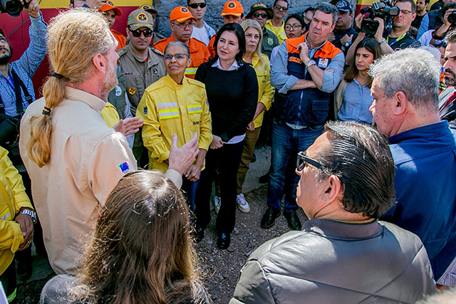Prefeito Marcelo Iunes acompanha comitiva interministerial e destaca uni&atilde;o para combater fogo no Pantanal