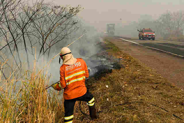 Bombeiros de MS mant&eacute;m a&ccedil;&otilde;es de controle, monitoramento e rescaldo no Pantanal