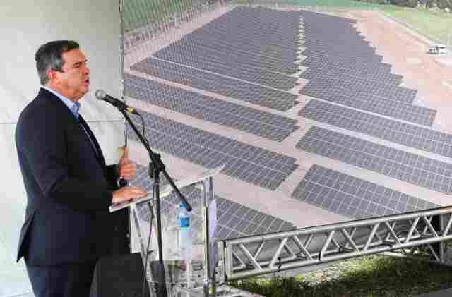 Nova usina fotovoltaica na Capital contribui com a pol&iacute;tica estadual de energia limpa e renov&aacute;vel
