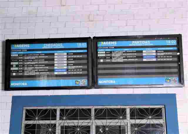 Novos paineis trazem informa&ccedil;&atilde;o em tempo real sobre &ocirc;nibus intermunicipais em 15 cidades de MS