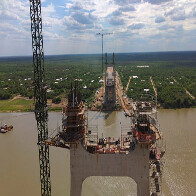 Rota Bioce&acirc;nica: obra da ponte binacional j&aacute; passa da metade e popula&ccedil;&atilde;o vive expectativa do crescimento