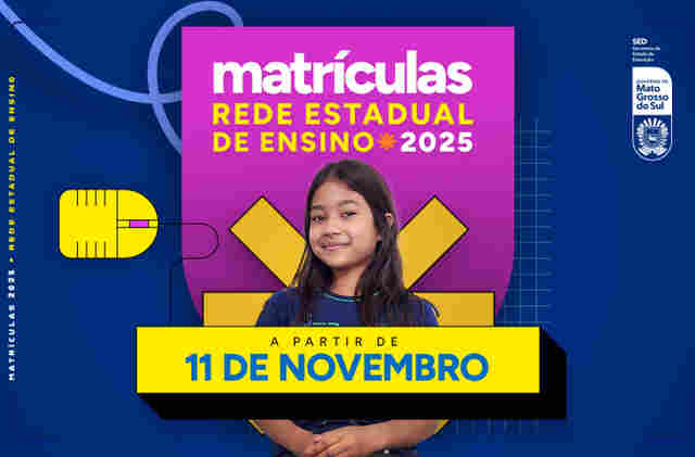 Per&iacute;odo de pr&eacute;-matr&iacute;culas das escolas estaduais de MS come&ccedil;a nesta segunda-feira