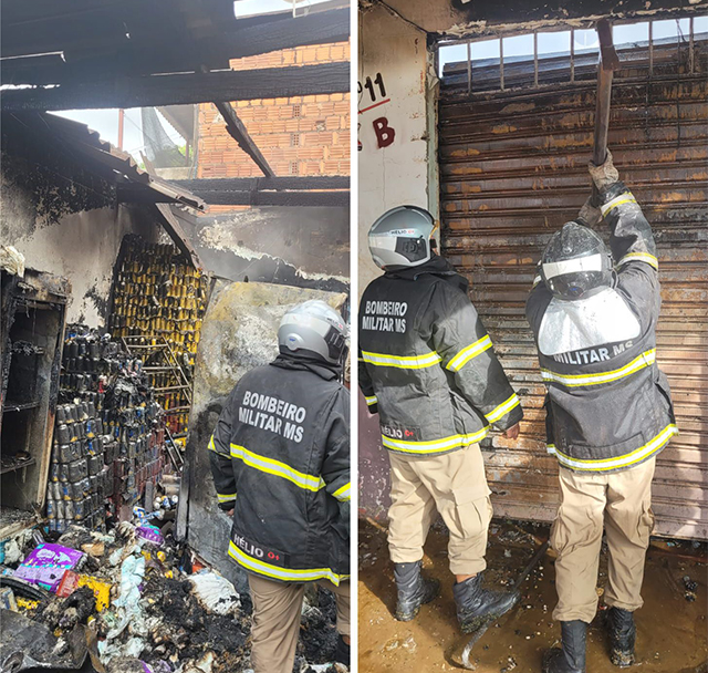 Conveni&ecirc;ncia no bairro Cristo Redentor fica destru&iacute;da ap&oacute;s inc&ecirc;ndio  