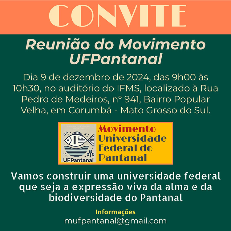 MOVIMENTO UFPANTANAL ENTREGA LEMBRAN&Ccedil;A A LULA; SEGUNDA FAZ REUNI&Atilde;O NO IFMS