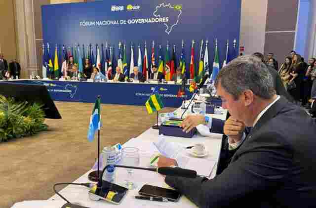 Em f&oacute;rum de governadores, Riedel cobra apoio da Uni&atilde;o no custeio de presos do tr&aacute;fico em MS