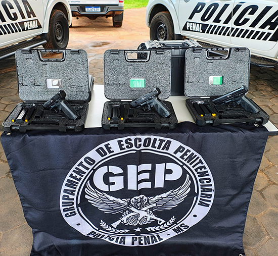Com investimento de R$ 2,45 milhões, Agepen entrega novos armamentos para a Polícia Penal de MS