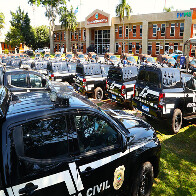 Para refor&ccedil;ar seguran&ccedil;a em 58 munic&iacute;pios, Governo de MS entrega 77 viaturas &agrave; PM e Pol&iacute;cia Civil