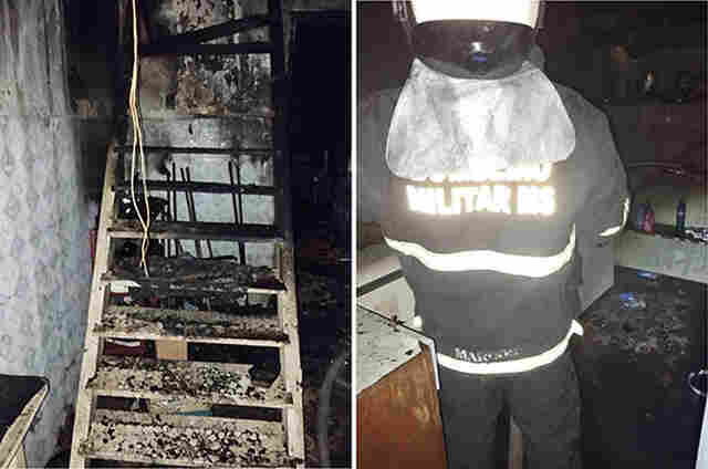 Casa fica destru&iacute;da pelo fogo, ap&oacute;s morador esquecer cigarro acesso pr&oacute;ximo a cama em Corumb&aacute; 