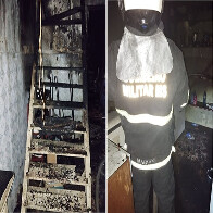 Casa fica destru&iacute;da pelo fogo, ap&oacute;s morador esquecer cigarro acesso pr&oacute;ximo a cama em Corumb&aacute; 