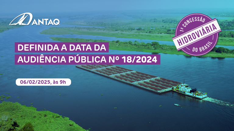 Audi&ecirc;ncia p&uacute;blica sobre a primeira concess&atilde;o da Hidrovia do Rio Paraguai ser&aacute; realizada em 6 de fevereiro