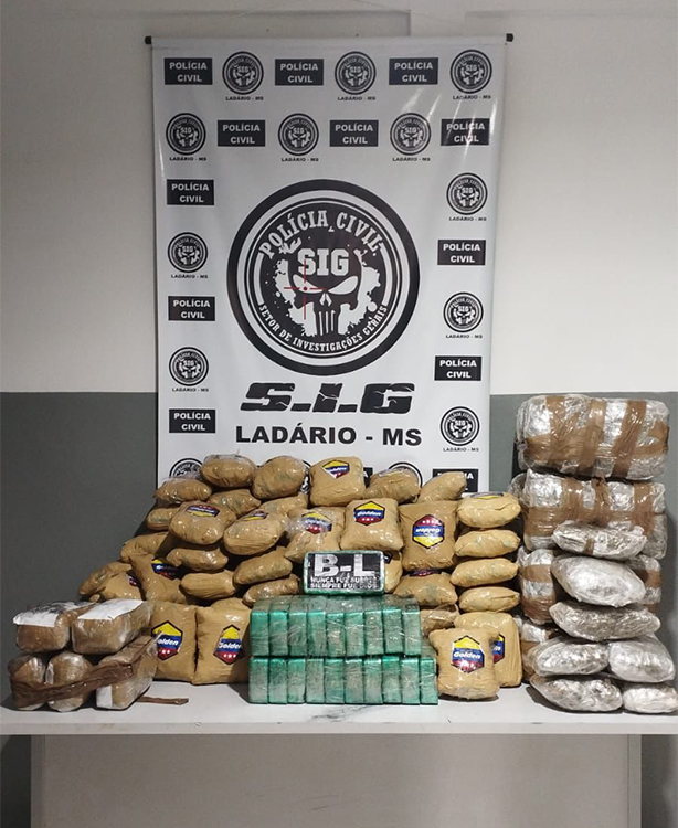 Pol&iacute;cia Civil apreende aproximadamente 100 quilos de entorpecentes encontrados por funcion&aacute;rios de empresa em Lad&aacute;rio