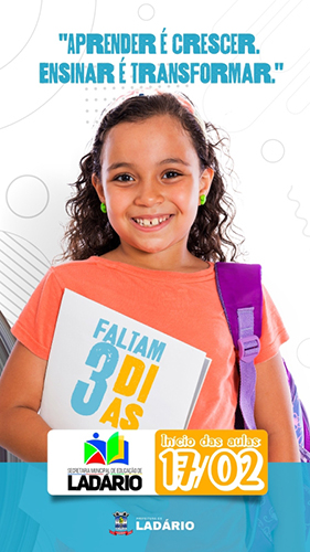 REME de Lad&aacute;rio ter&aacute; volta &agrave;s aulas na pr&oacute;xima segunda-feira, dia 17 de fevereiro