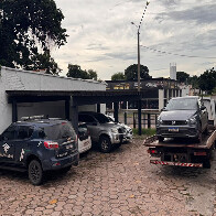 Ve&iacute;culo com boletim de ocorr&ecirc;ncia de apropria&ccedil;&atilde;o ind&eacute;bita foi recuperado em trilha clandestina na fronteira 