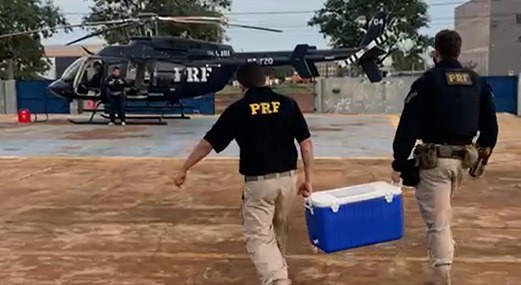 Com helic&oacute;ptero, PRF realiza transporte de urg&ecirc;ncia para transplante de &oacute;rg&atilde;os em Campo Grande