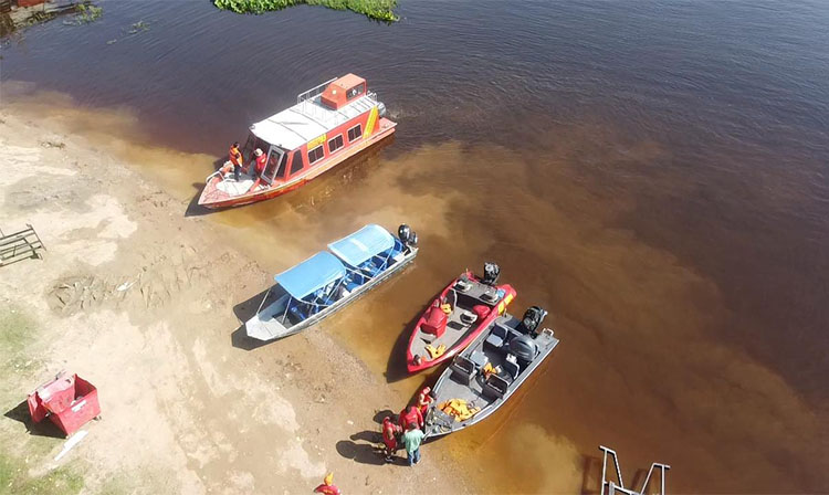 Corpo de Bombeiros Militar de MS realiza capacitação de nivelamento para condutores de embarcações em Corumbá