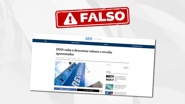 &Eacute; falso que o INSS voltou a descontar valores dos contracheques de aposentados e pensionistas