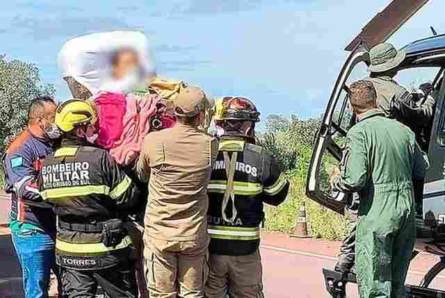 Crian&ccedil;a acidentada na BR-262 foi resgatada em helic&oacute;ptero e removida com ferro transfixado pr&oacute;ximo ao abd&ocirc;men