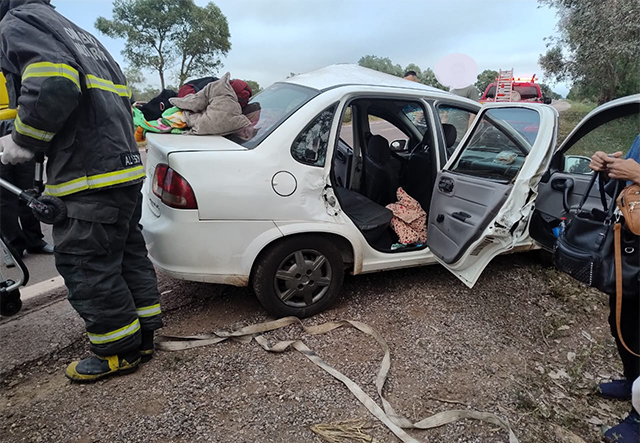Veículo colide em árvore na BR-262 e deixa uma idosa ferida com fratura na perna