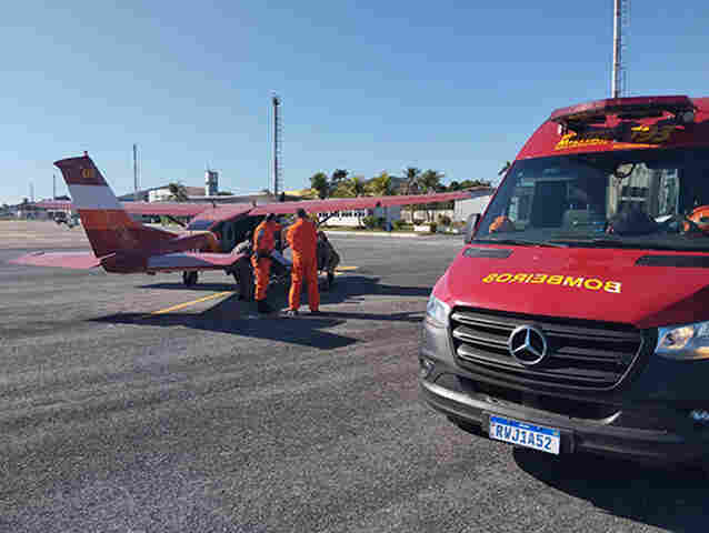 Aeronave dos bombeiros resgata homem ferido ap&oacute;s queda de cavalo na regi&atilde;o do Paiagu&aacute;s