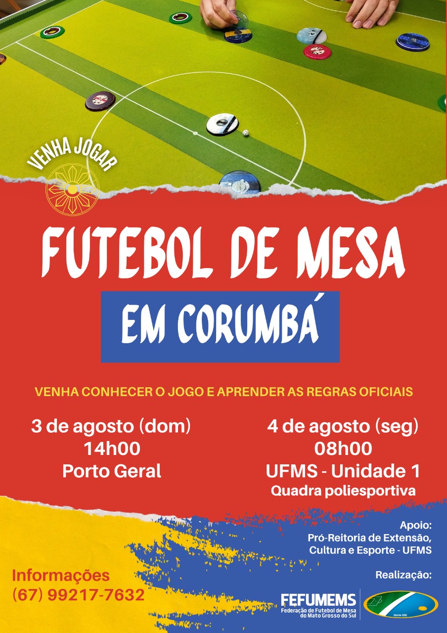 Fefumems apresenta regras oficiais do futebol de mesa em Corumb&aacute; neste fim de semana